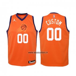 Maillot Enfant Phoenix Suns Personnalise No 00 Statement 2020-21 Orange