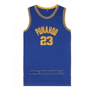 Maillot Film Punahou Obama No 23 Bleu