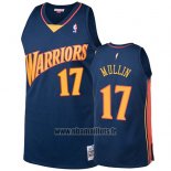 Maillot Golden State Warriors Chris Mullin No 17 2009-10 Hardwood Classics Bleu