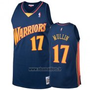 Maillot Golden State Warriors Chris Mullin No 17 2009-10 Hardwood Classics Bleu