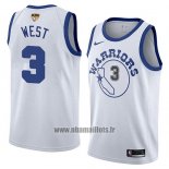 Maillot Golden State Warriors David West No 3 Classic 2017-18 Blanc