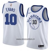 Maillot Golden State Warriors Jacob Evans No 10 Hardwood Classic 2018-19 Blanc