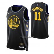 Maillot Golden State Warriors Klay Thompson NO 11 Ville 2021-22 Noir