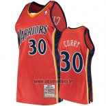 Maillot Golden State Warriors Stephen Curry No 30 2009-10 Hardwood Classics Orange