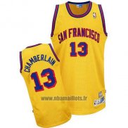 Maillot Golden State Warriors Wilt Chamberlain No 13 Retro Jaune