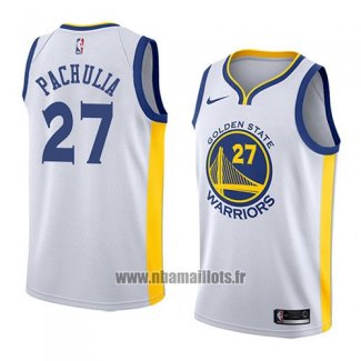 Maillot Golden State Warriors Zaza Pachulia No 27 Association 2018 Blanc