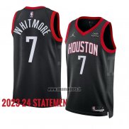 Maillot Houston Rockets Cam Whitmore NO 7 Statement 2023-24 Noir