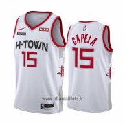 Maillot Houston Rockets Clint Capela No 15 Ville Edition Blanc