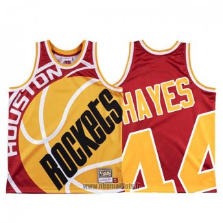 Maillot Houston Rockets Elvin Hayes NO 44 Mitchell & Ness Big Face Rouge