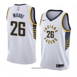 Maillot Indiana Pacers Ben Moore No 26 Association 2018 Blanc