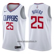 Maillot Los Angeles Clippers Austin Rivers No 25 Association 2017-18 Blanc