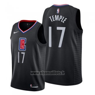 Maillot Los Angeles Clippers Garrett Temple No 17 Statement 2019 Noir