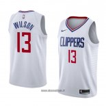 Maillot Los Angeles Clippers Jamil Wilson No 13 Association 2018 Blanc