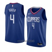 Maillot Los Angeles Clippers Jamychal Green No 4 Icon 2018 Bleu