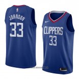 Maillot Los Angeles Clippers Wesley Johnson No 33 Icon 2018 Bleu