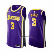 Maillot Los Angeles Lakers Anthony Davis NO 3 Statement Authentique Volet