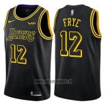 Maillot Los Angeles Lakers Channing Frye No 12 Ville 2018 Noir