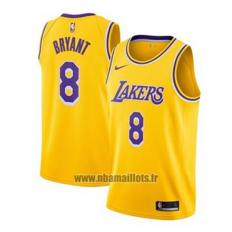 Maillot Los Angeles Lakers Kobe Bryant No 8 Nike Icon 2018-19 Jaune