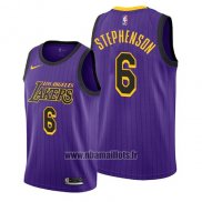 Maillot Los Angeles Lakers Lance Stephenson No 6 Ville 2019 Volet