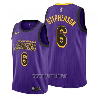 Maillot Los Angeles Lakers Lance Stephenson No 6 Ville 2019 Volet