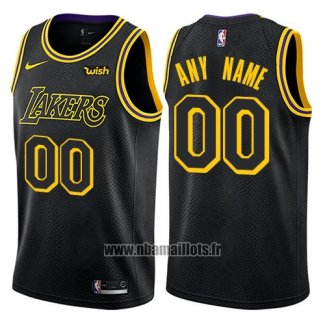 Maillot Los Angeles Lakers Personnalise 2017-18 Noir