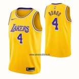 Maillot Los Angeles Lakers Rajon Rondo NO 4 Icon Jaune