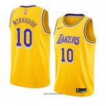 Maillot Los Angeles Lakers Sviatoslav Mykhailiuk No 10 Icon 2018-19 Jaune