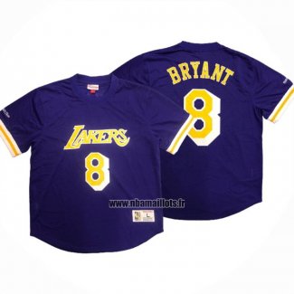 Maillot Manche Courte Los Angeles Lakers Kobe Bryant NO 8 Volet