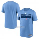 Maillot Manche Courte Memphis Grizzlies Practice Performance 2022-23 Bleu