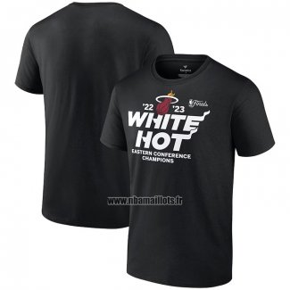 Maillot Manche Courte Miami Heat 2023 Eastern Conference Champions Spin Hometown Mantra Noir