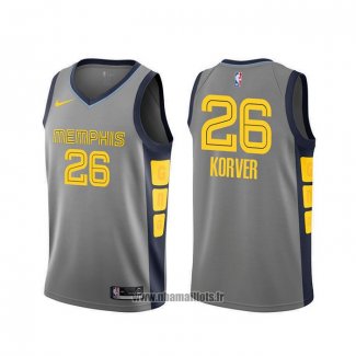 Maillot Memphis Grizzlies Kyle Korver NO 26 Ville Gris