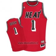 Maillot Miami Heat Chris Bosh No 1 Retro Rouge