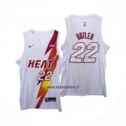 Maillot Miami Heat Jimmy Butler No 22 Fashion Royalty Blanc