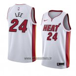 Maillot Miami Heat Marcus Lee No 24 Association 2018 Blanc