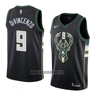 Maillot Milwaukee Bucks Donte Divincenzo No 9 Statement 2018 Noir