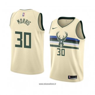 Maillot Milwaukee Bucks Jaylen Morris No 30 Ville 2018 Crema