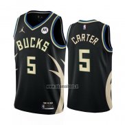 Maillot Milwaukee Bucks Jevon Carter NO 5 Statement 2022-23 Noir