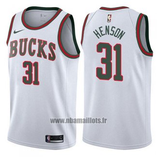 Maillot Milwaukee Bucks John Henson No 31 Return To The Mecca Classic 2017-18 Blanc