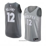 Maillot Minnesota Timberwolves C. J. Williams No 12 Ville 2018 Gris