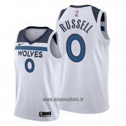 Maillot Minnesota Timberwolves D'angelo Russell No 0 Association 2019-20 Blanc