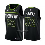 Maillot Minnesota Timberwolves Karl-Anthony Towns NO 32 Statement 2022-23 Noir