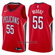 Maillot New Orleans Pelicans E'twaun Moore No 55 Statement 2017-18 Rouge