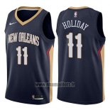 Maillot New Orleans Pelicans Jrue Holiday No 11 Icon 2017-18 Bleu