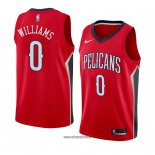 Maillot New Orleans Pelicans Troy Williams No 0 Statement 2018 Rouge