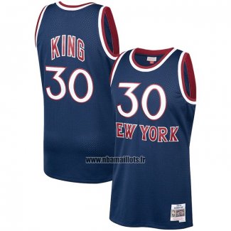 Maillot New York Knicks Bernard King NO 30 Mitchell & Ness 1982-83 Bleu