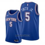 Maillot New York Knicks Dennis Smith Jr. No 5 Statement Bleu