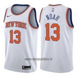 Maillot New York Knicks Joakim Noah No 13 Association 2017-18 Blanc