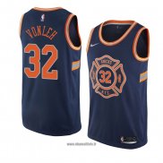Maillot New York Knicks Noah Vonleh No 32 Ville 2018 Bleu