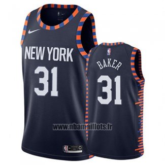 Maillot New York Knicks Ron Baker No 31 Ville 2019 Bleu