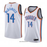 Maillot Oklahoma City Thunderr K. J. Mcdaniels No 14 Association 2018 Blanc